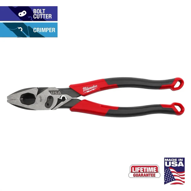 Milwaukee 9" Lineman's Comfort Grip Pliers w/ Crimper and Bolt Cutter