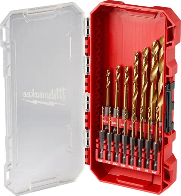 Milwaukee SHOCKWAVE Impact Duty RED HELIX Titanium Drill Bit Set - 15PC