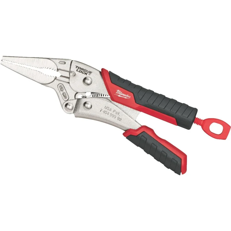 Milwaukee Torque Lock 6 In. Long Nose Overmold Grip Locking Pliers