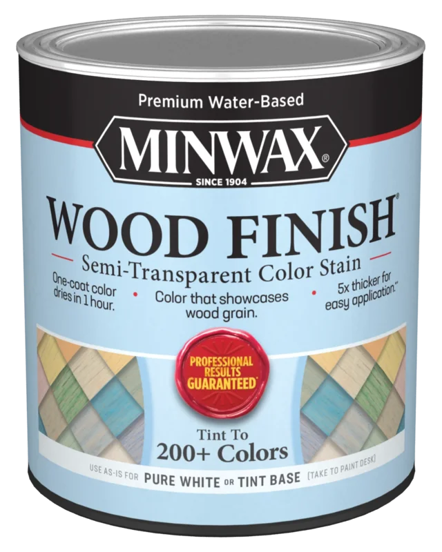 MINWAX Wood Finish Water-Based Semi-Transparent Color Stain, Quart