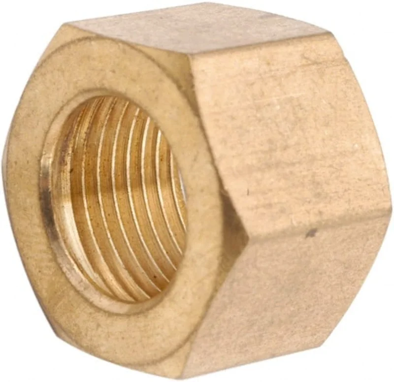 MSC Direct ANDERSON METALS  1/4 Tube OD x 7/16-24 Thread Brass Compression Tube Nut