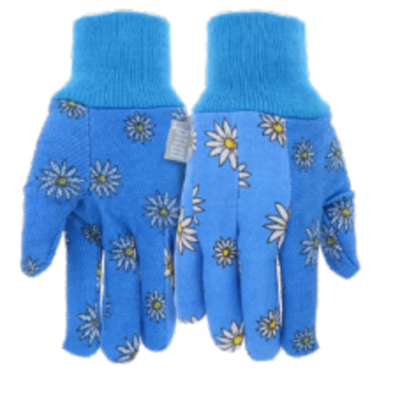 Mud Essential Jersey & Chore Womens Gloves Blue Daisy Blue Daisy