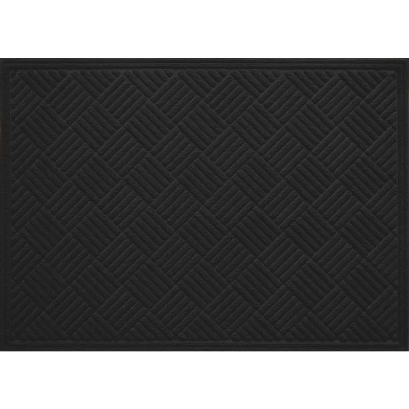 Multy Home Contours 3 Ft. x 4 Ft. Black Carpet Utility Floor Mat, Indoor/Outdoor