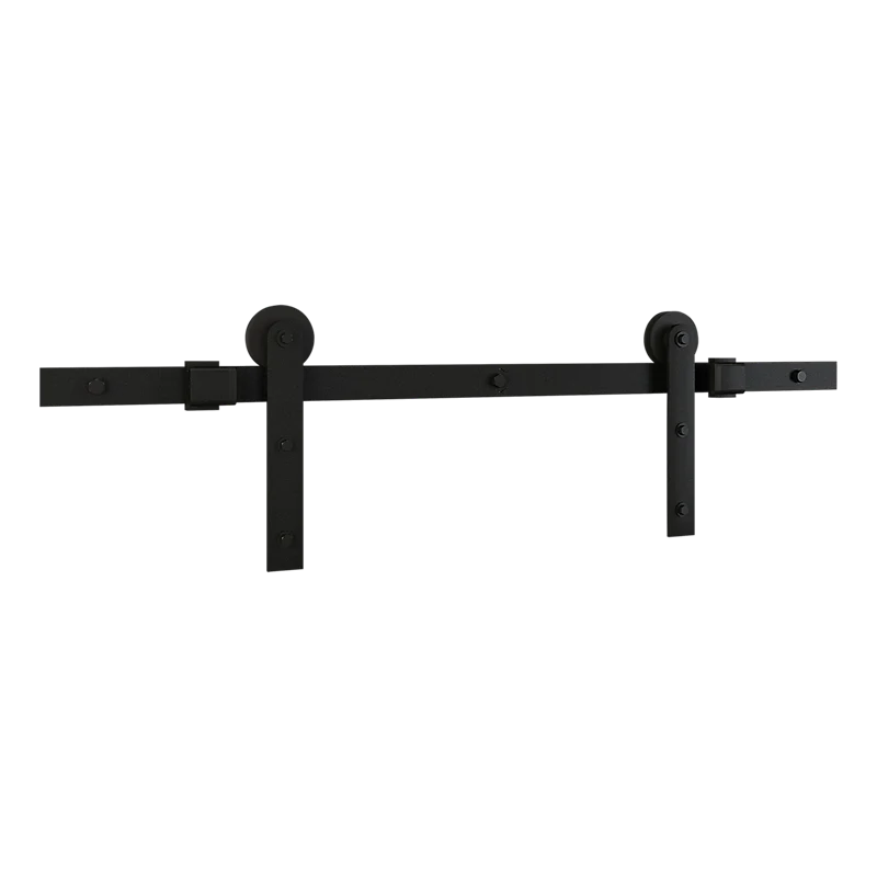 National Hardware Builder Interior Barn Door Kit 72", Matte Black Matte Black