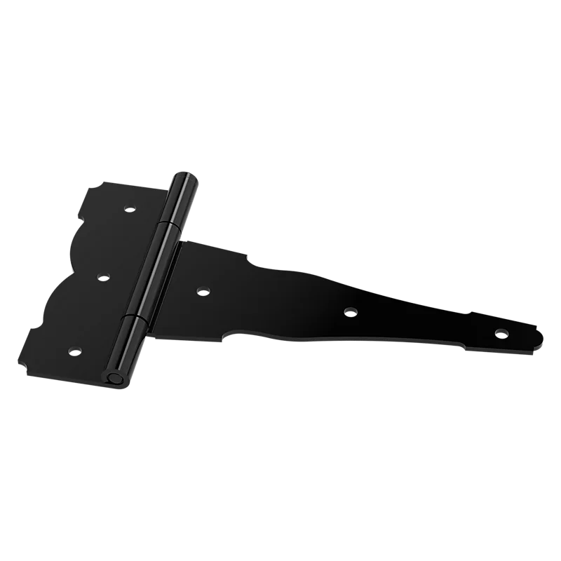 National Hardware Decorative T Hinge 10", Black Black