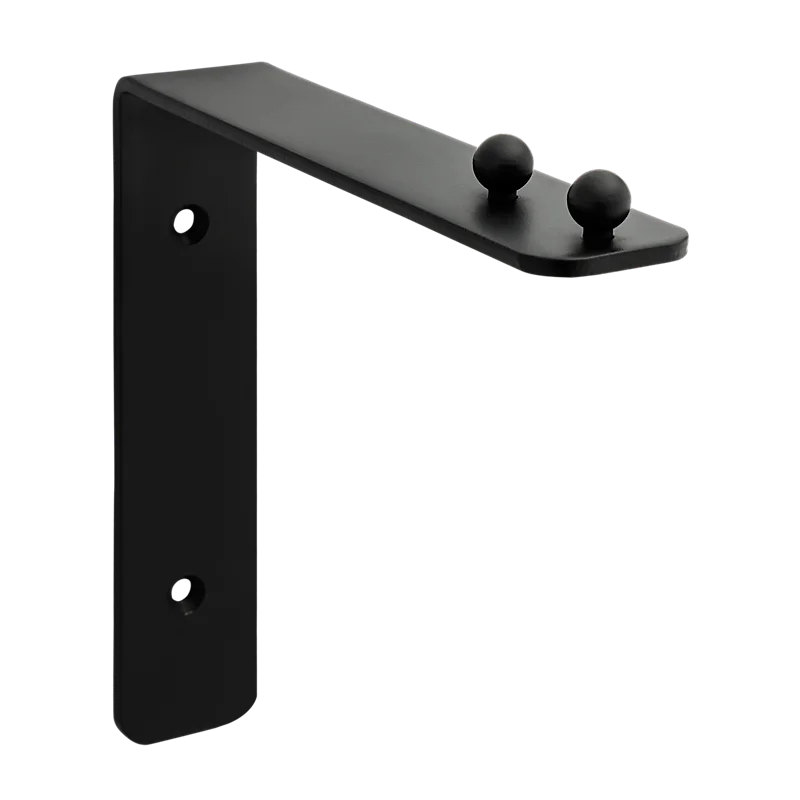 National Hardware Hanging Plant Wall Bracket 7-in, Black Black