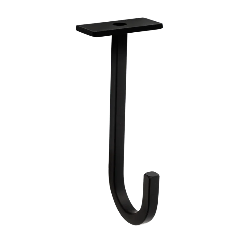 National Hardware Long Ceiling Hook 5-in, Black Black