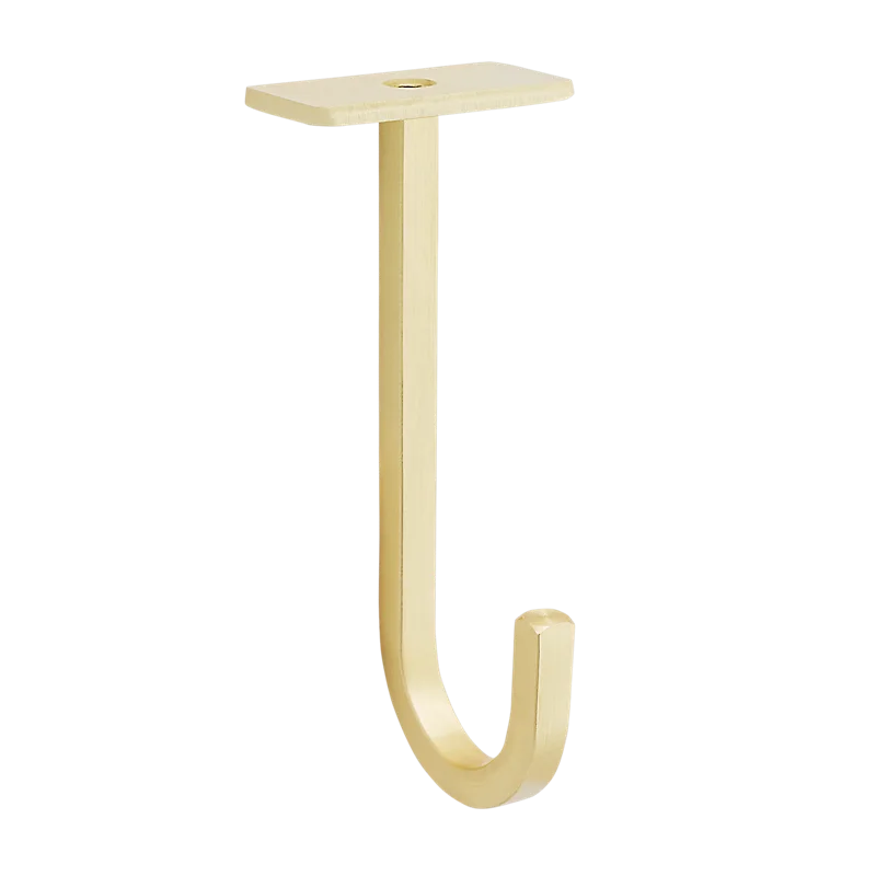 National Hardware Long Ceiling Hook 5-in, Brushed Gold Brushed Gold