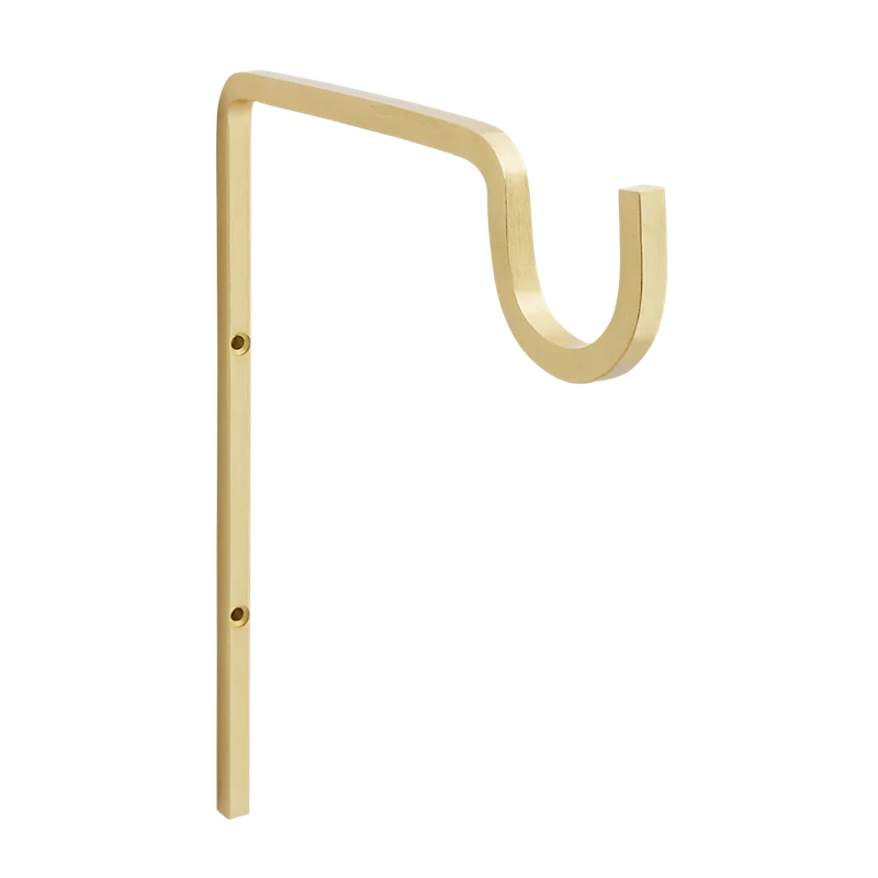 National Hardware Long Utility Wall Hook 9-in, Brushed Gold Brushed Gold