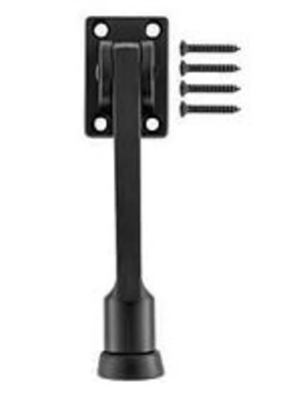 National Hardware N830-569 Kickdown Door Stop Matte Black