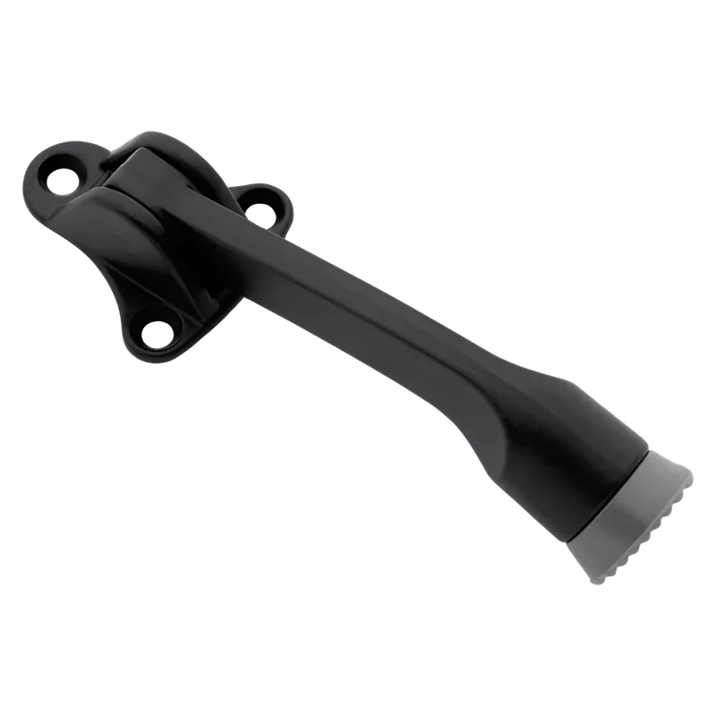 National Hardware N830-587 Kickdown Door Stop Matte Black