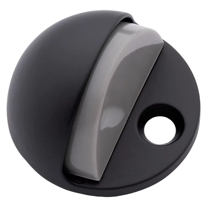 National Hardware N830-588 Adjustable Floor Door Stop Matte Black Matte Black