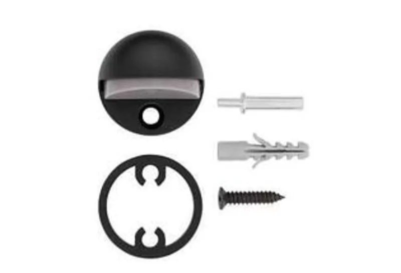 National Hardware N830-589 Adjustable Floor Door Stop Matte Black