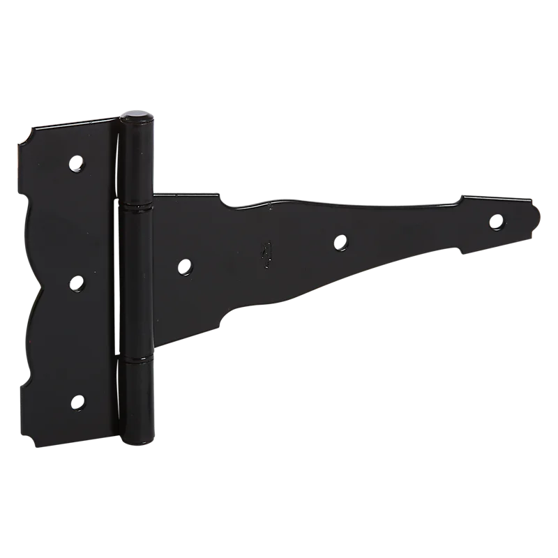National Hardware Ornamental T-Hinge 8", Black Black