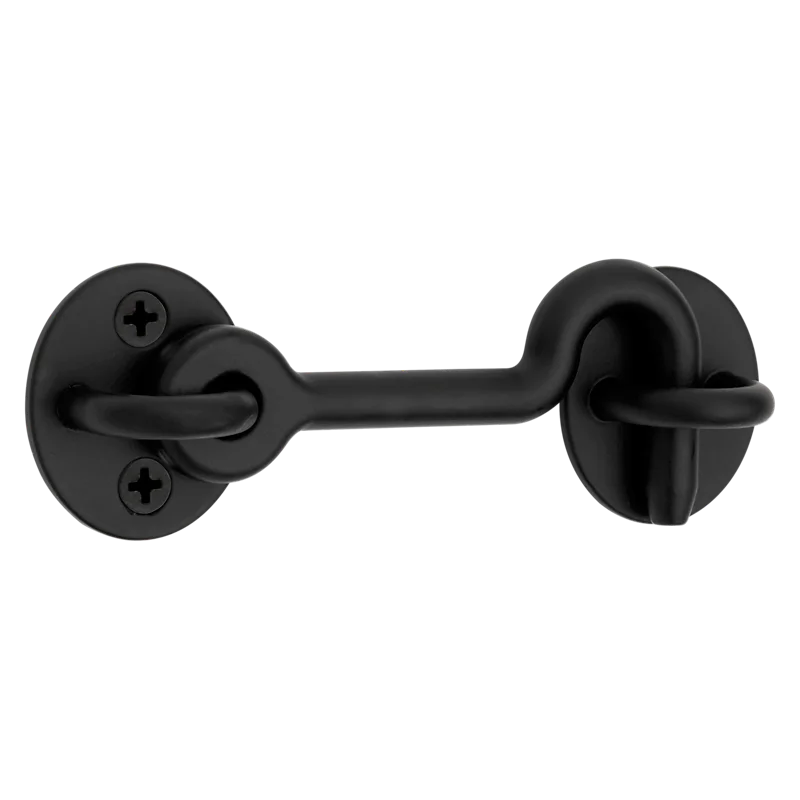 National Hardware Privacy Hook 4", Matte Black Matte Black
