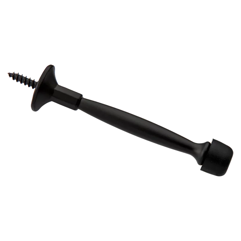 National N830-551 Rigid Door Stop 4-in, Matte Black Matte Black