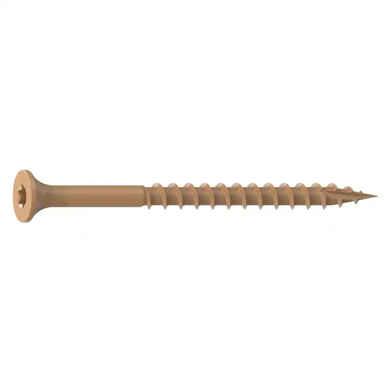 National Nail 2 in. #8 ProTech Tan Premium Star Drive Bugle-Head Deck Screws (100-Count) Tan