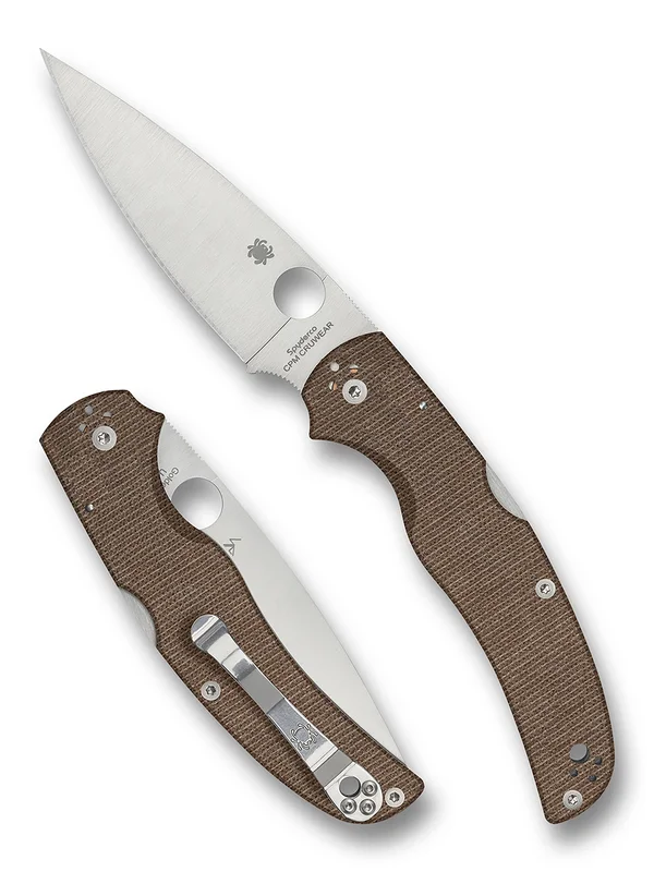 Native Chief Brown Canvas Micarta CPM Cru-Wear