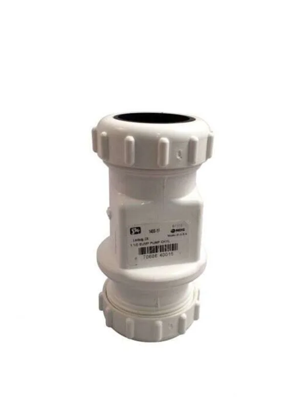 NDS 1.5" Sump Pump Check Valve White