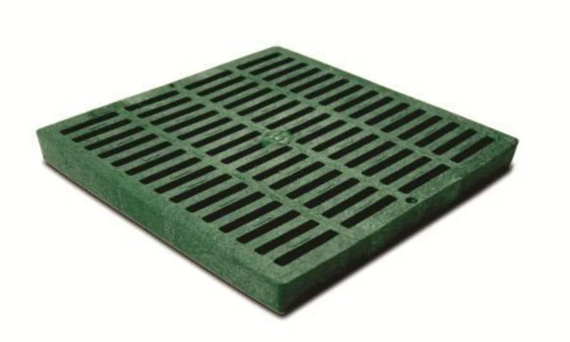 NDS 12" Square Catch Basin Grate, Green