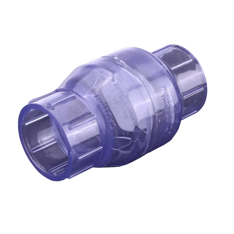 NDS Inc PVC Swing Check Valve, 1-1/2 in. IPS S X S, Clear