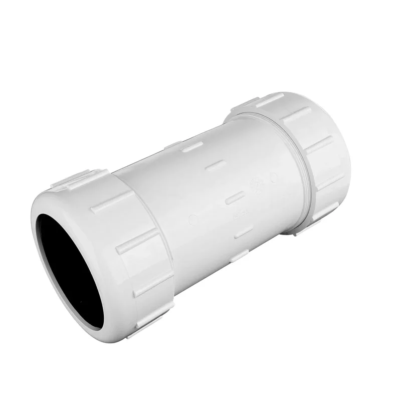 NDS PVC Compression Coupling 4" IPS UC White