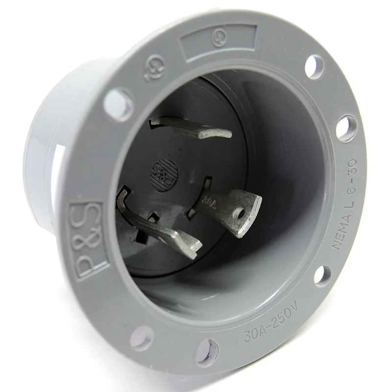 NEMA L6-30 (250VAC, 30A) twist lock electrical male receptacle