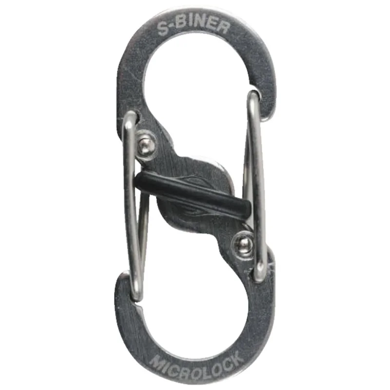 Nite Ize S-Biner MicroLock 3 Lb. Capacity Stainless Steel S-Clip Key Ring (2-Pack)
