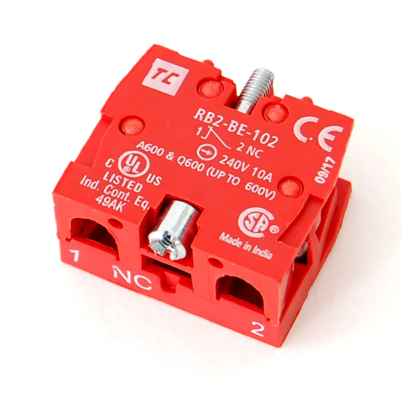 Normally Closed (NC) contactor, 10A/240VAC
