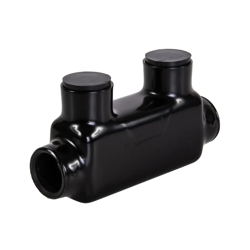 NSI Polaris 2-Port Black Multi-Tap Pre-Insulated Connector, 250 MCM 6 AWG, Bag