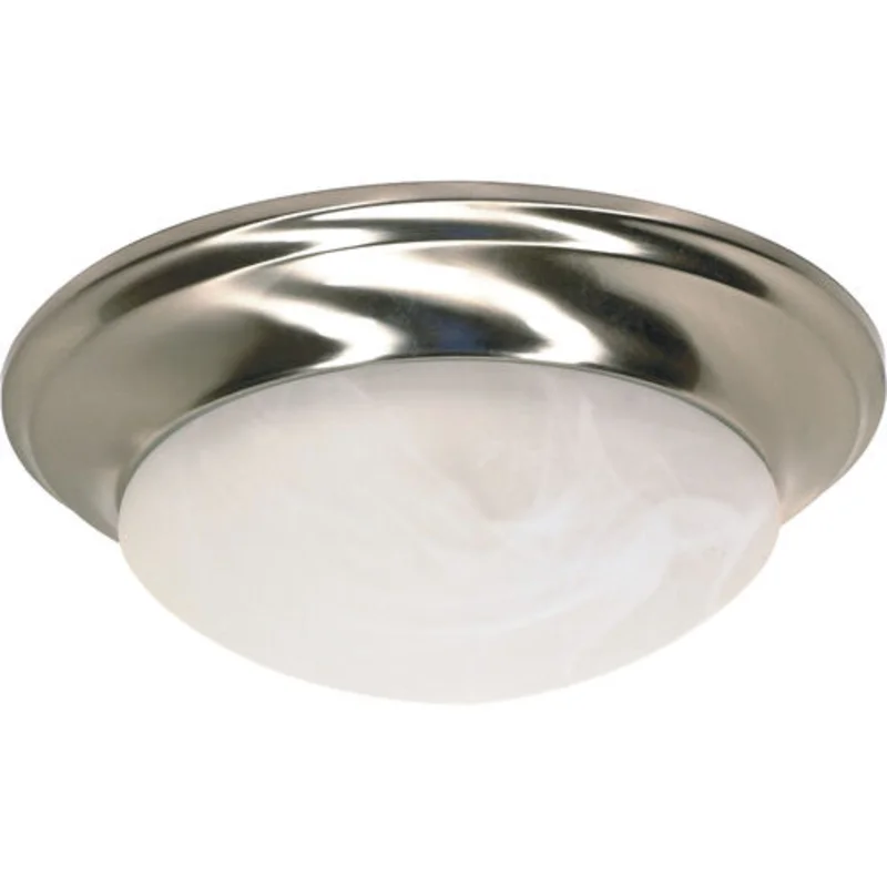 Nuvo Lighting Brentwood 1 Light 12 inch Brushed Nickel Flush Mount Ceiling Light
