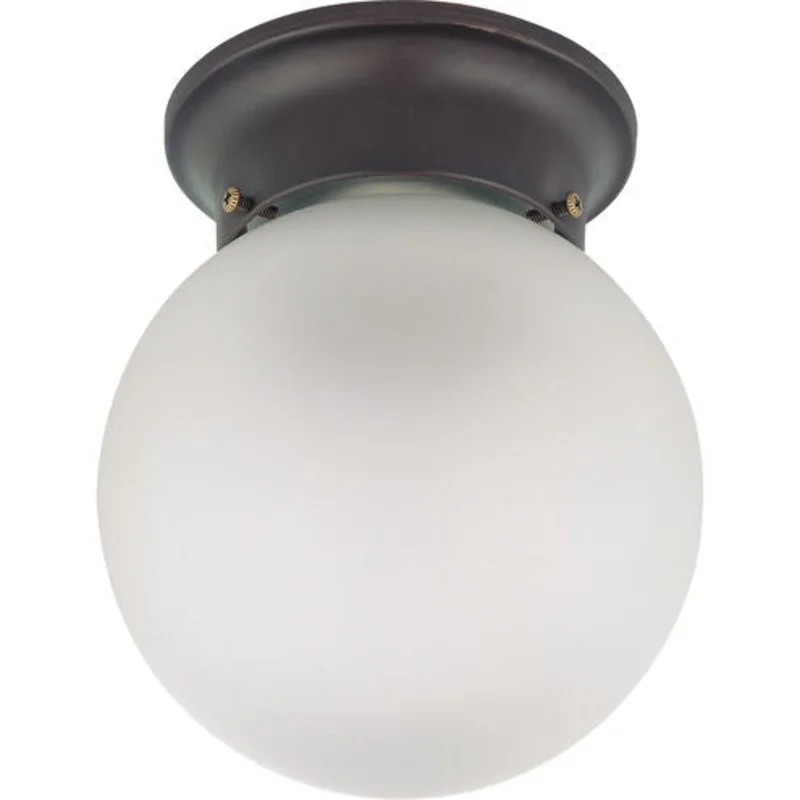 Nuvo Lighting Brentwood 1 Light 6 inch Mahogany Bronze Flush Mount Ceiling Light