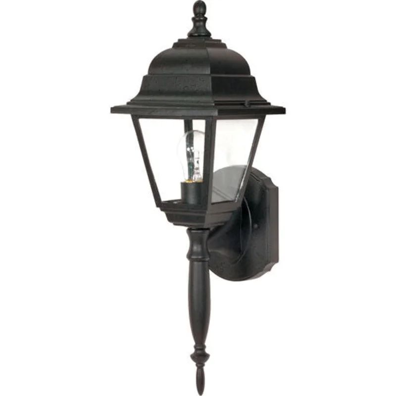 Nuvo Lighting Briton 1 Light 18 inch Textured Black Outdoor Wall Lantern
