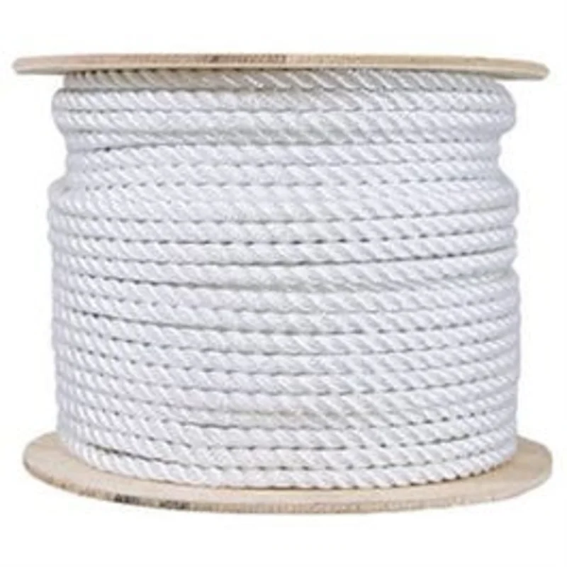 Nylon Rope, Twisted, White, 1/4-In. x 600-Ft.