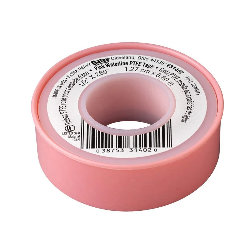 Oatey 1/2 in. x 260 in. PTFE Pink Thread Seal Tape Display