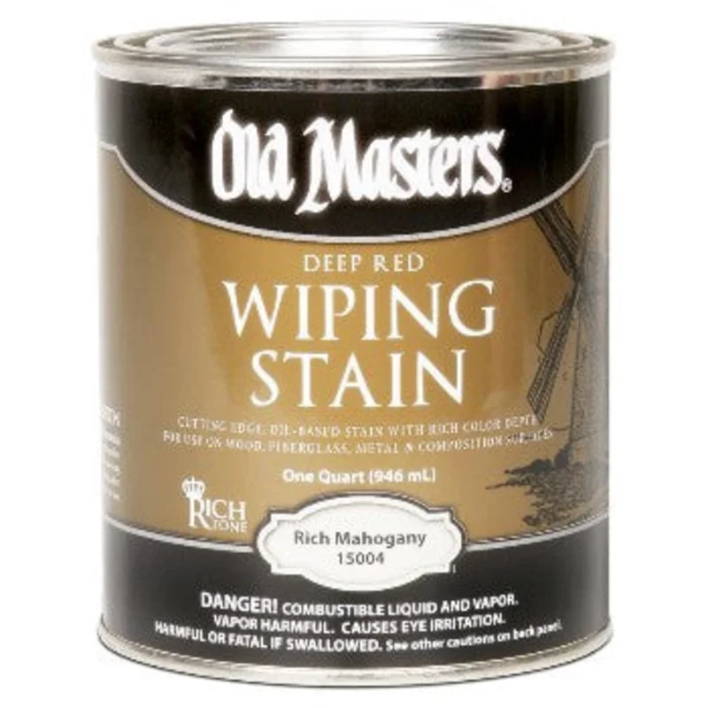 Old Masters 15004 Wiping Wood Stain, Rich Mahogany ~ Quart