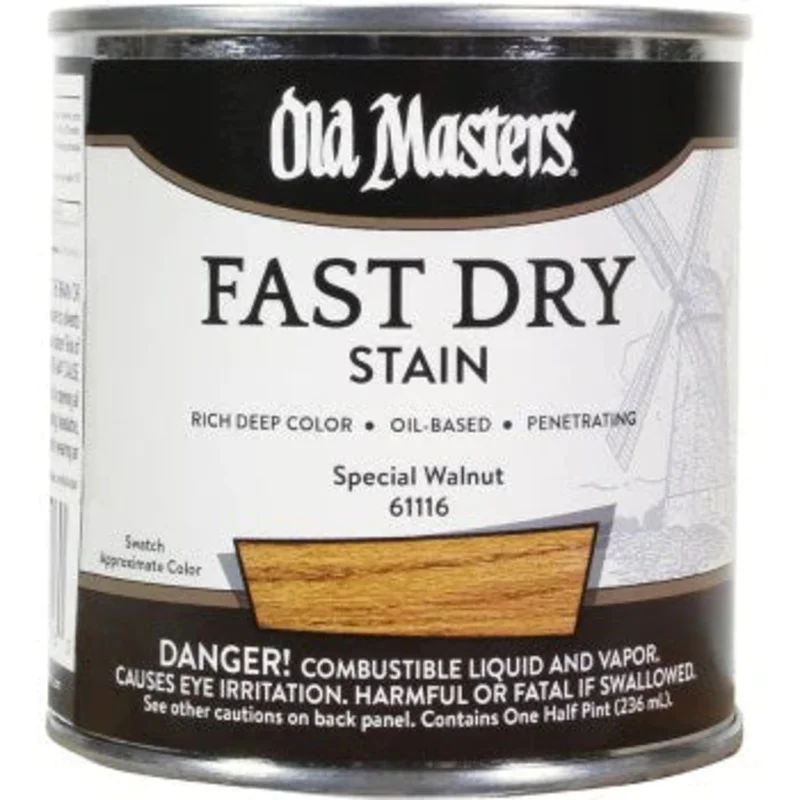 Old Masters 61116 Fast Dry Stain, Special Walnut ~ 1/2 pint Special Walnut