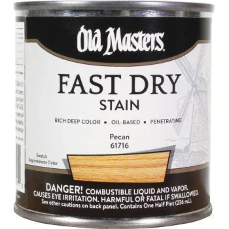 Old Masters 61716 Fast Dry Stain, Pecan ~ 1/2 pint Pecan