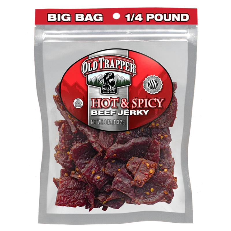 Old Trapper Hot & Spicy Beef Jerky