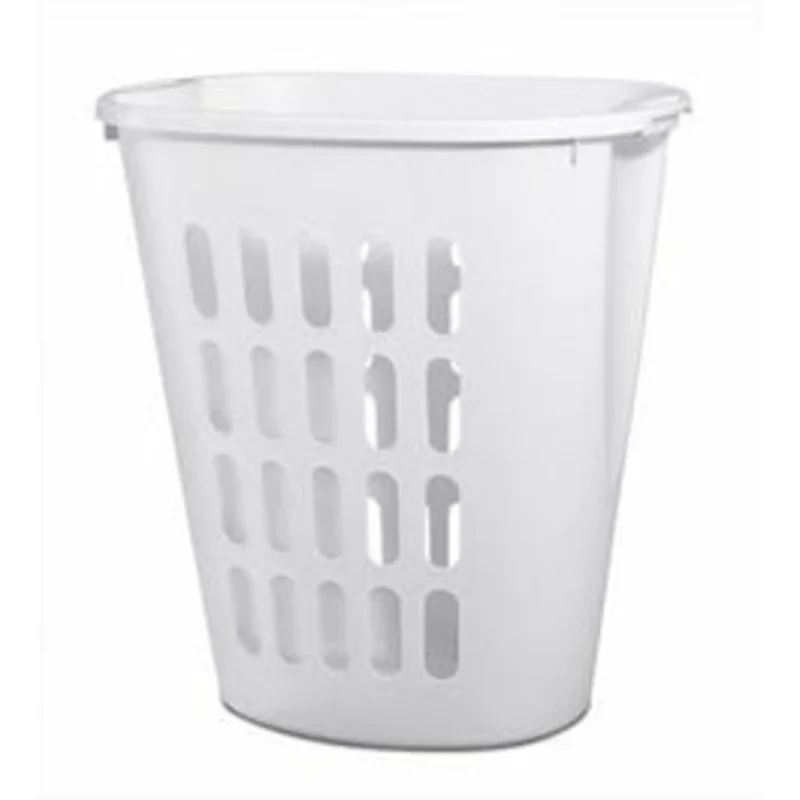 Open Laundry Hamper, White, 21-7/8-In.