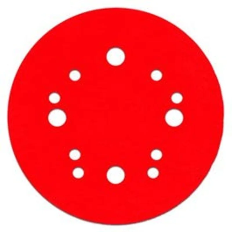 Orbital Sanding Disc, 12 Hole, Hook & Loop, 220-Grit, 5-In., 4-Pk.
