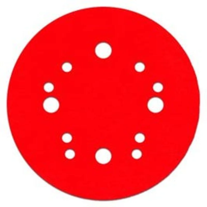 Orbital Sanding Disc, 12 Hole, Hook & Loop, 320-Grit, 5-In., 4-Pk.