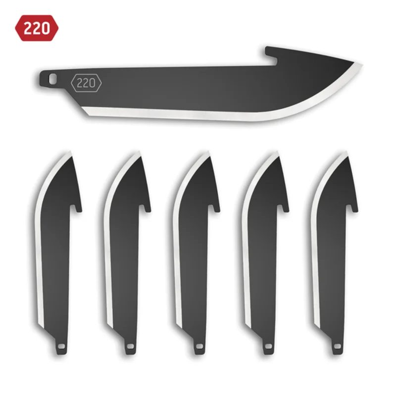 Outdoor Edge 2.2" Drop Point Blades Black-Oxide 6-Pack