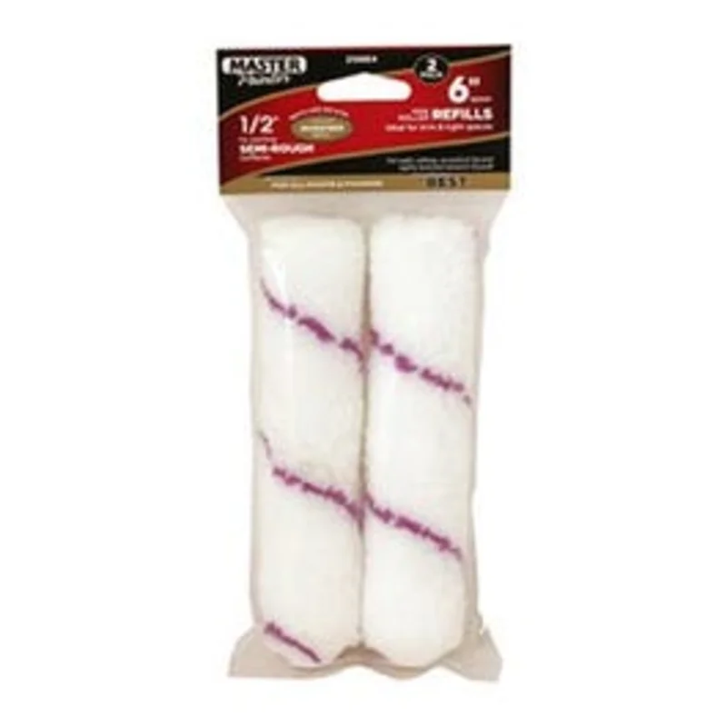 Paint Roller Cover Refill, Microfiber, 6.5 x 1/2-In., 2-Pk.