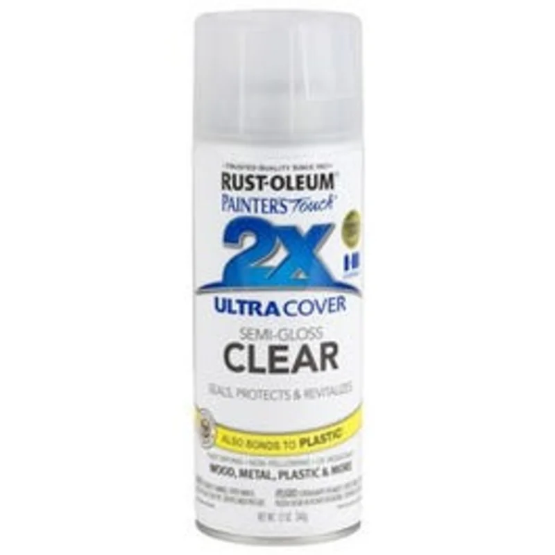 Painter's Touch 2X Spray Paint, Semi-Gloss Clear, 12-oz.