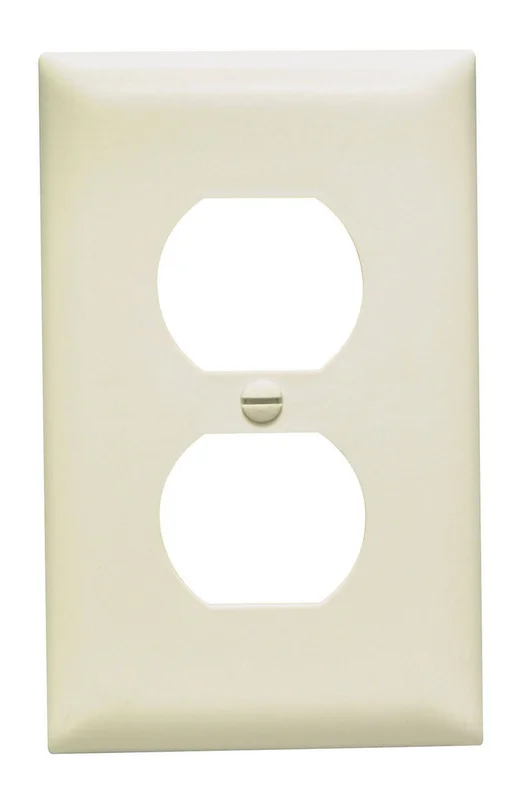 Pass & Seymour Duplex Receptacle Openings, One Gang, Light Almond Light Almond