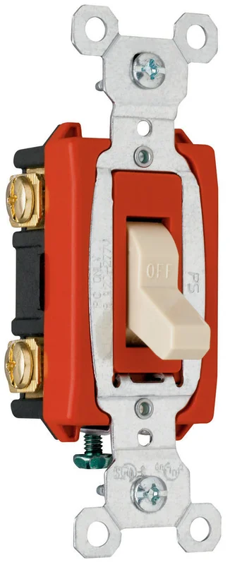 Pass & Seymour Hard Use Specification Grade Switch, Ivory Ivory
