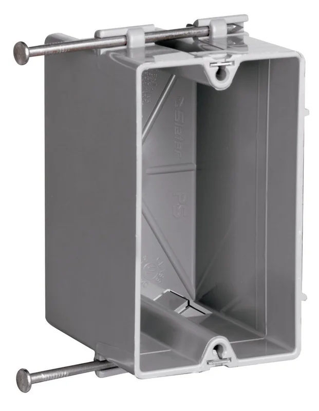 Pass & Seymour Single Gang Switch and Outlet Box, Gray Gray