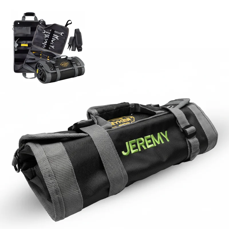 Personalized Customized-Name Black PRO Tool Roll Organizer
