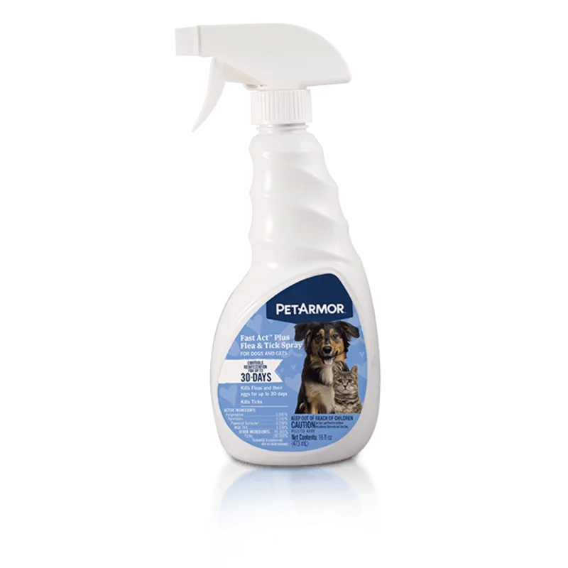 PetArmor FastAct Plus Flea and Tick Spray For Dogs and Cats